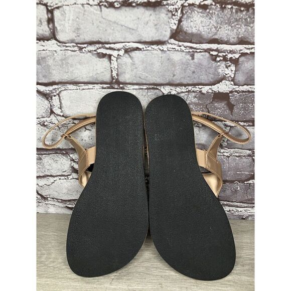 Feel Grounds Seaside Luxe Rose Pink Leather Strap Cork Flat Sandals Women Sz 42 - Picture 15 of 16